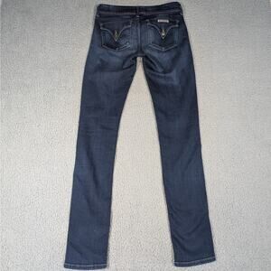 Hudson Collin Flap Skinny Jeans Womens 27 Blue Made USA Denim Belf Stretch